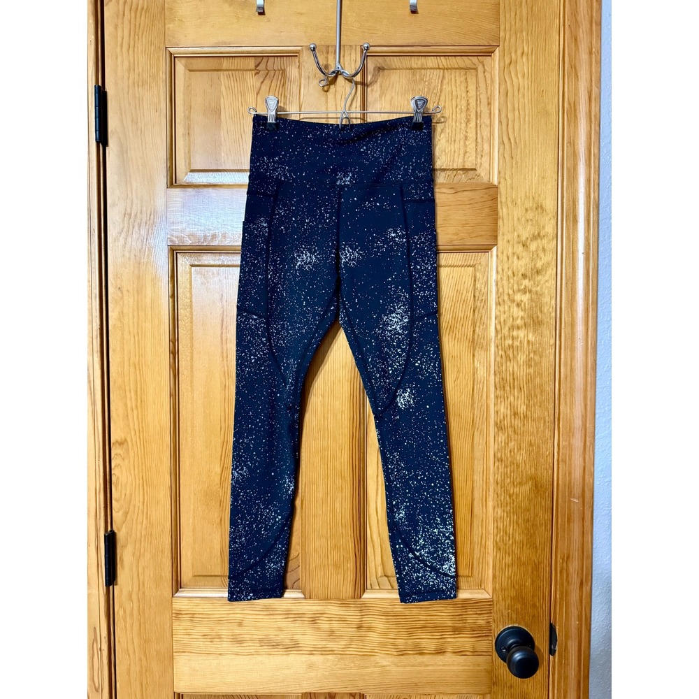 ZYIA Active Black Reflective LNT Athletic Leggings Women's Size 2 Yoga Pants